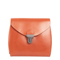 Lieblingstasche Fold Wallet S in burnt orange leather with a silver clasp closure.