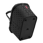 Lieblingstasche Carrybag in black with grey polka dots, featuring a sturdy aluminium handle and collapsible design.