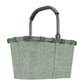 Lieblingstasche Carrybag shopping basket in sage green with a soft-grip aluminium handle and foldable design.