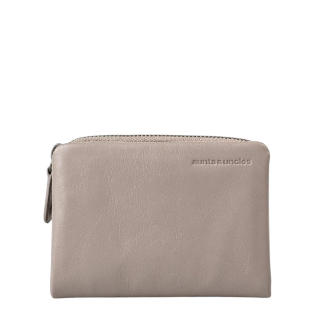 Lieblingstasche Cherry taupe leather coin purse with a zip closure and embossed logo detail