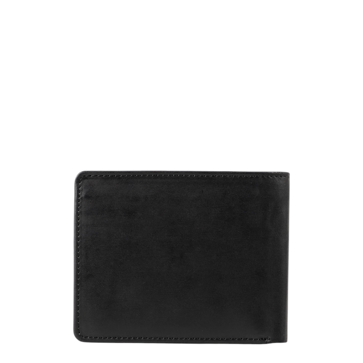 Lieblingstasche Clay black leather wallet shown from the back view with smooth texture and clean stitching