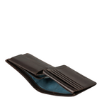 Lieblingstasche Clay brown leather wallet with blue interior lining and multiple card slots
