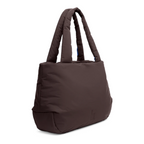 Lieblingstasche Cloud Horizon tote bag in dark brown with a soft, quilted, padded design and comfortable handles.