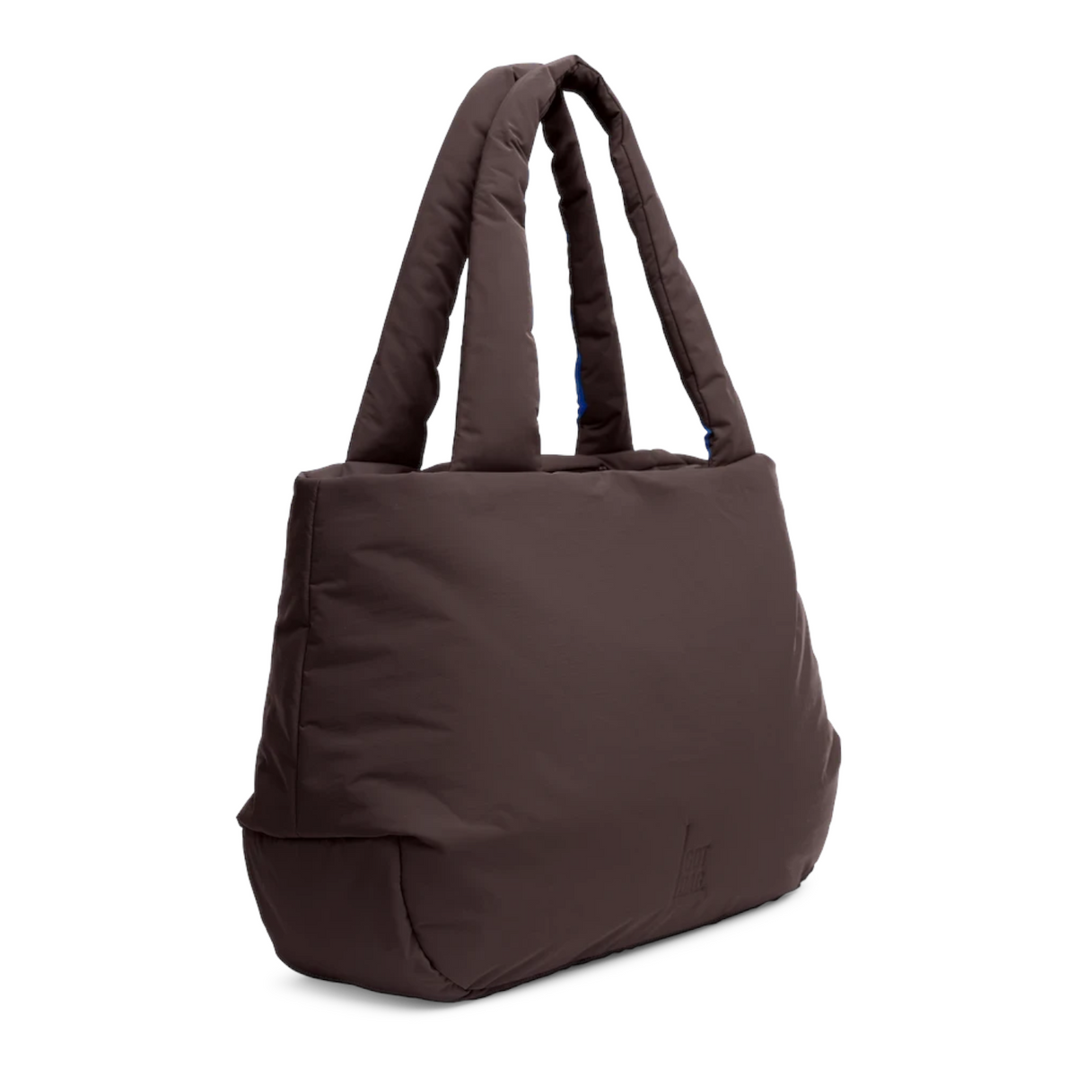 Lieblingstasche Cloud Horizon tote bag in dark brown with a soft, quilted, padded design and comfortable handles.