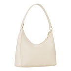 Lieblingstasche Aury Re cream leather hobo bag with a curved top handle and zip closure.