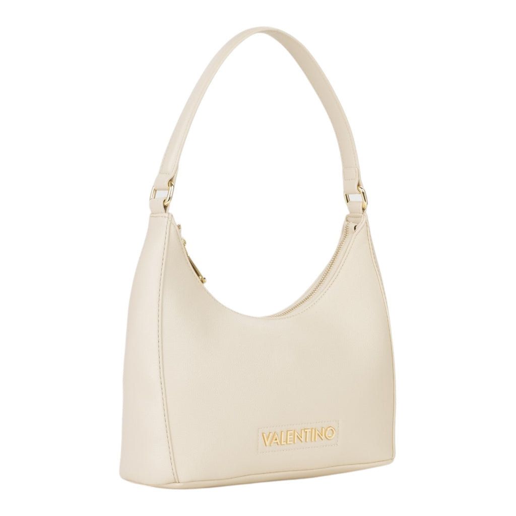 Lieblingstasche Aury Re cream leather hobo bag with gold hardware and embossed logo.