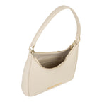 Lieblingstasche Aury Re cream leather hobo bag with gold hardware and zip closure.
