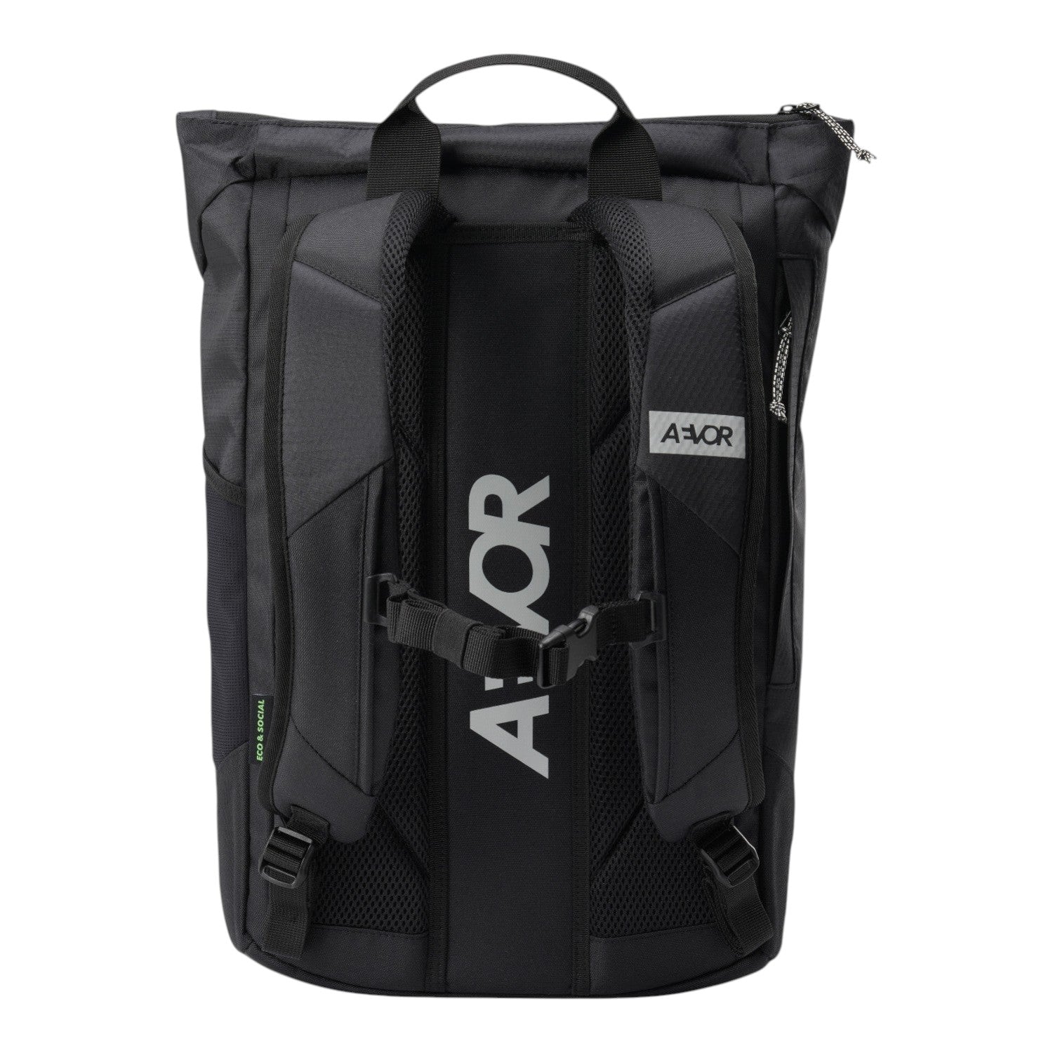 Lieblingstasche Day Pack FLX black backpack with padded shoulder straps and adjustable chest buckle