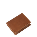 Lieblingstasche Duke brown leather wallet with contrast stitching and embossed aunts & uncles logo