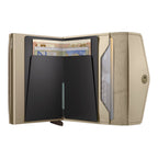 Lieblingstasche Envelope Original beige leather wallet with black card holder and internal cash compartment