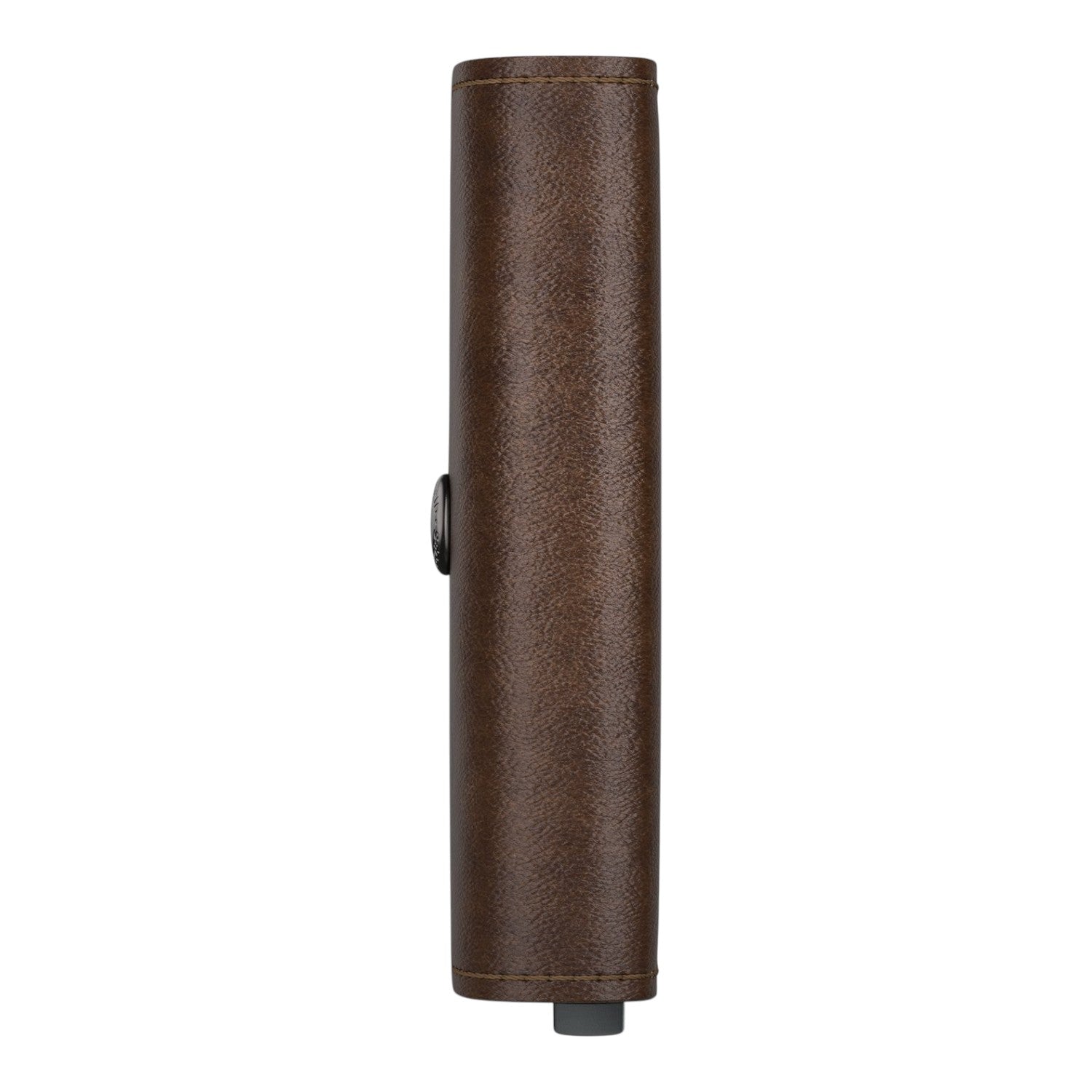 Lieblingstasche Envelope Vintage brown leather wallet side view with snap button closure