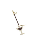 Lieblingstasche Espresso Martini charm in cream and dark brown leather with gold-tone hardware and logo tag