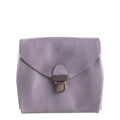 Lieblingstasche grey suede fold wallet with a metal clasp closure.