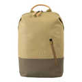 Lieblingstasche a/u by aunts & uncles Hamamatsu backpack in beige and brown coated canvas with leather details.