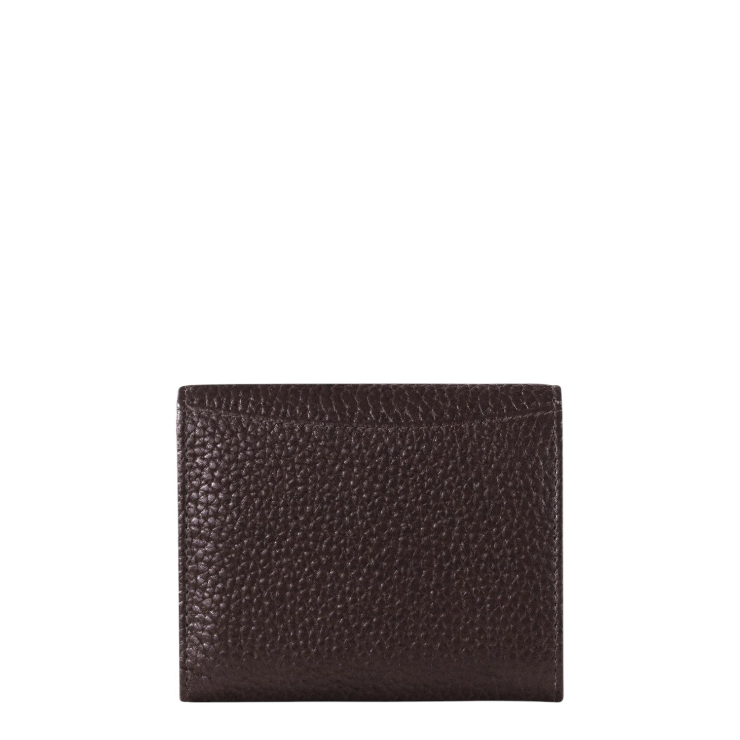 Lieblingstasche Hanna RFID wallet in dark brown pebbled leather with a compact square design