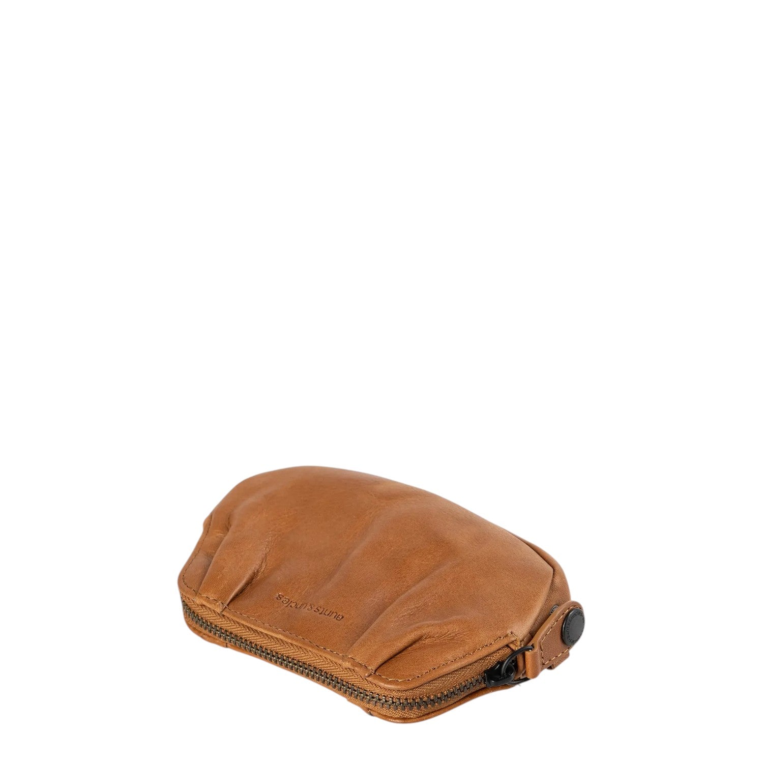 Lieblingstasche Jacy compact brown leather key case with zipper closure and soft grained texture