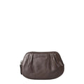 Lieblingstasche Jacy small dark brown leather coin purse with a pleated front and zip closure