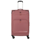 Lieblingstasche KICK OFF large expandable 4-wheel trolley suitcase in dusty rose fabric with front zip pockets