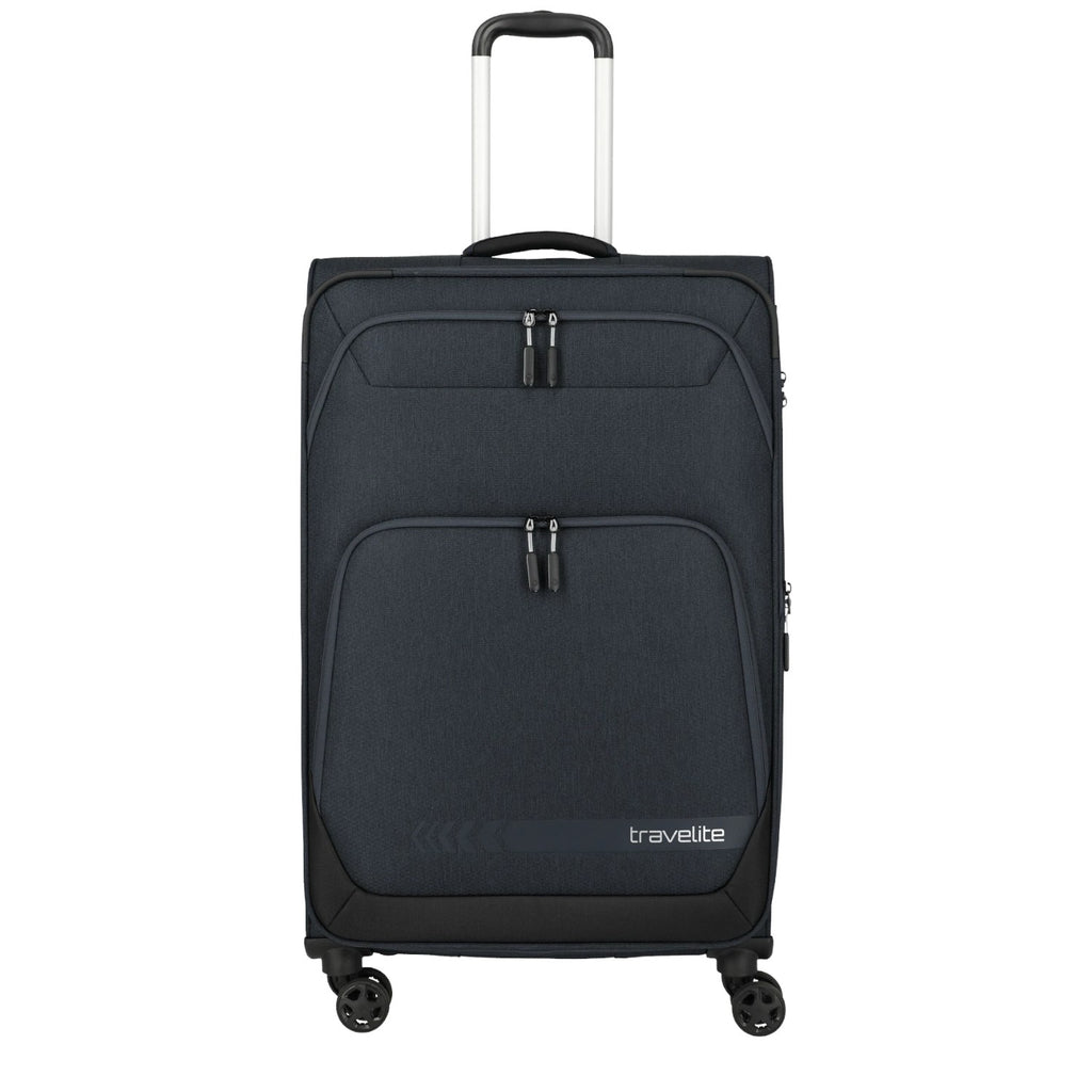 Lieblingstasche KICK OFF large expandable 4-wheel trolley suitcase in dark grey with front zip pockets