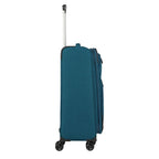 Lieblingstasche KICK OFF medium expandable 4-wheel trolley suitcase in petrol blue side view