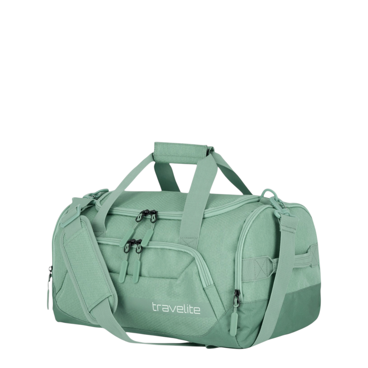 Lieblingstasche Kick Off Reisetasche S in sage green with adjustable shoulder strap and multiple zipper compartments