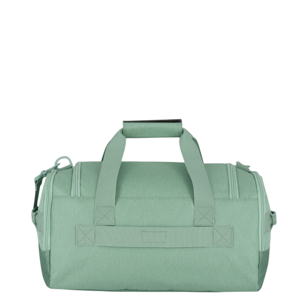 Lieblingstasche Kick Off small sage green travel duffel bag with sturdy handles and zippered compartments