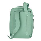 Lieblingstasche Kick Off sage green travel backpack with adjustable straps and carry handle, back view