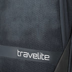 Lieblingstasche KICK OFF trolley suitcase in black with textured fabric and travelite branding detail