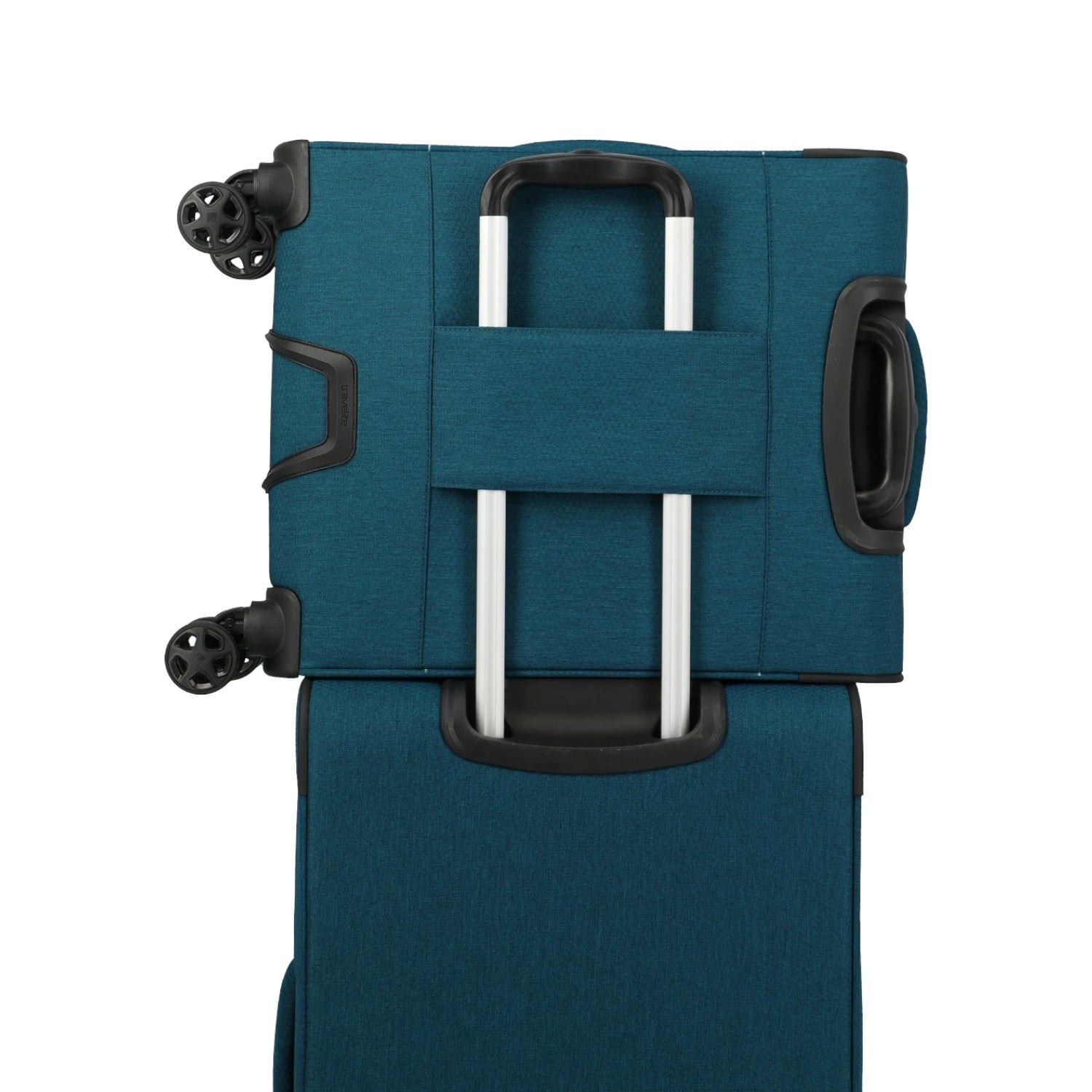 Lieblingstasche KICK OFF trolley suitcase in petrol blue with telescopic handle and four spinner wheels