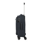 Lieblingstasche KICK OFF Trolley S in dark grey with four wheels, side handle, and integrated TSA combination lock.