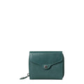 Lieblingstasche Lesley dark green leather wallet with a snap button closure and zip compartment