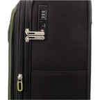 Lieblingstasche Lightstyler cabin spinner suitcase in black with lime green accents and integrated TSA lock