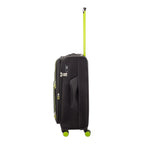 Lieblingstasche Lightstyler Spinner M suitcase in black with vibrant lime green accents and telescopic handle