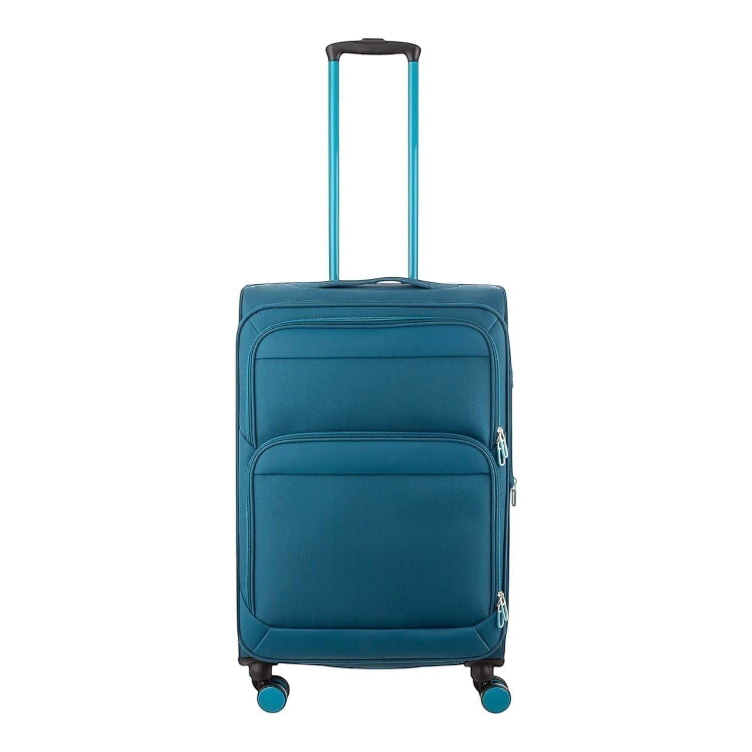 Lieblingstasche Lightstyler Spinner M suitcase in teal blue with a telescopic handle and four spinner wheels.