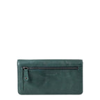 Lieblingstasche Mabel dark green leather wallet with a back zippered pocket and embossed logo detail