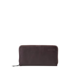 Lieblingstasche Maple dark brown leather zip-around wallet with a minimalist design