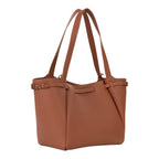 Lieblingstasche Medea brown faux leather tote bag with double straps and drawstring closure.