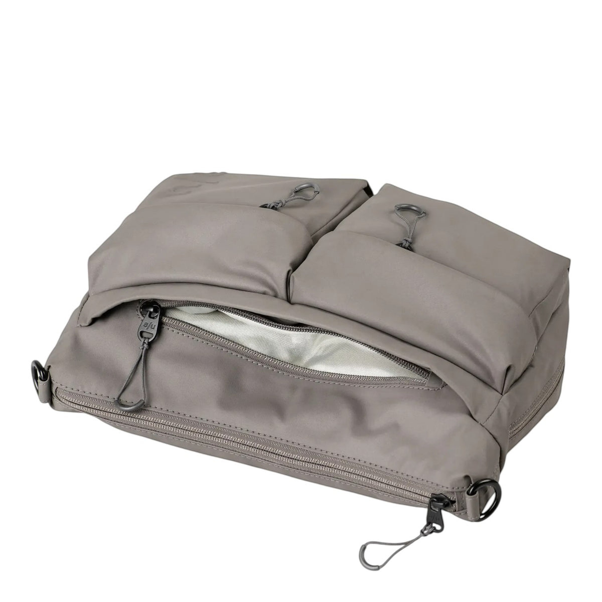 Lieblingstasche Mogami RE lite grey crossbody bag with multiple front pockets and secure zipper closure