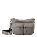 Lieblingstasche Mogami RE lite grey crossbody bag with two front pockets and adjustable shoulder strap
