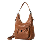 Lieblingstasche Mrs. Banoffee Pie hobo bag in cognac brown leather with a slouchy silhouette and zip closure