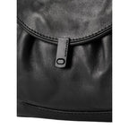 Lieblingstasche Mrs. Cannoli black leather handbag with a metallic branded clasp detail