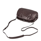 Lieblingstasche Mrs. Frosting dark brown leather crossbody bag with a vintage-style kiss-lock clasp