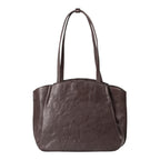Lieblingstasche Mrs. Pavlova dark brown leather shoulder bag with a structured silhouette and long carry handles