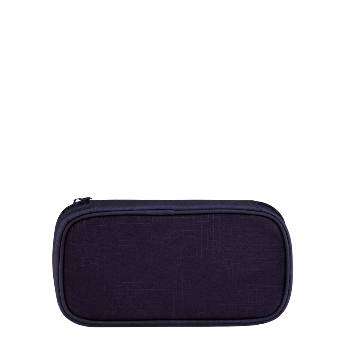 Lieblingstasche Pack Set pencil case in dark navy blue with a subtle geometric line pattern and zip closure