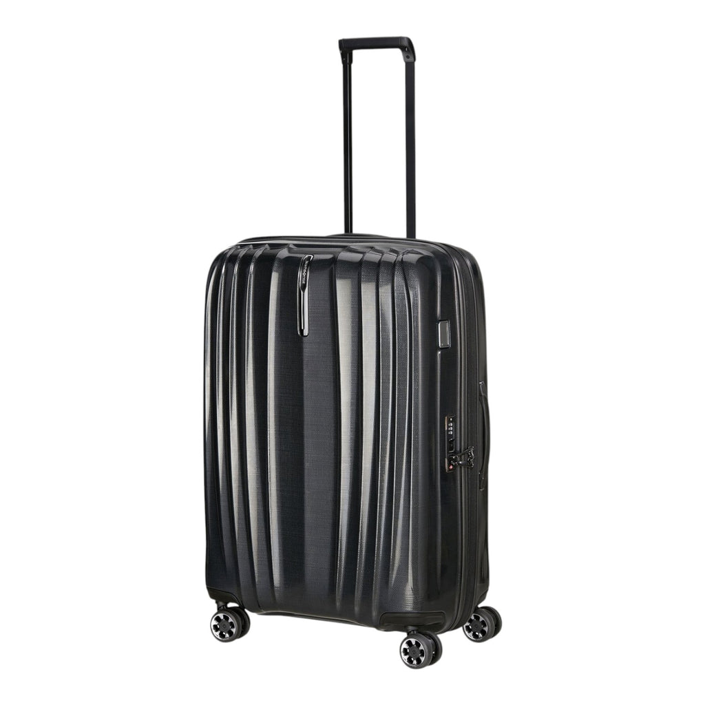 Lieblingstasche NEXIS Spinner 76/28 Exp black hard-shell suitcase with four wheels and telescopic handle