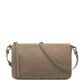 Lieblingstasche Nina Crossbody S bag in taupe suede leather with a slim adjustable shoulder strap