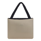 Lieblingstasche Norva 2in1 shopper bag in beige with black padded shoulder straps and minimalist design