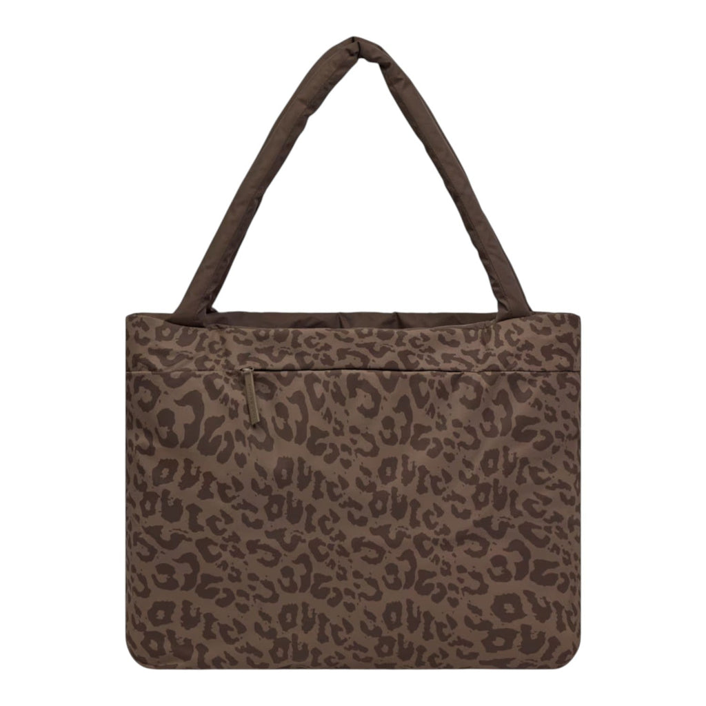 Lieblingstasche Norva 2in1 shopper bag in brown leopard print with a padded shoulder strap and front zip pocket