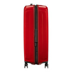 Lieblingstasche NUON Spinner 69/25 red hard-shell suitcase with a side view showing the zipper closure