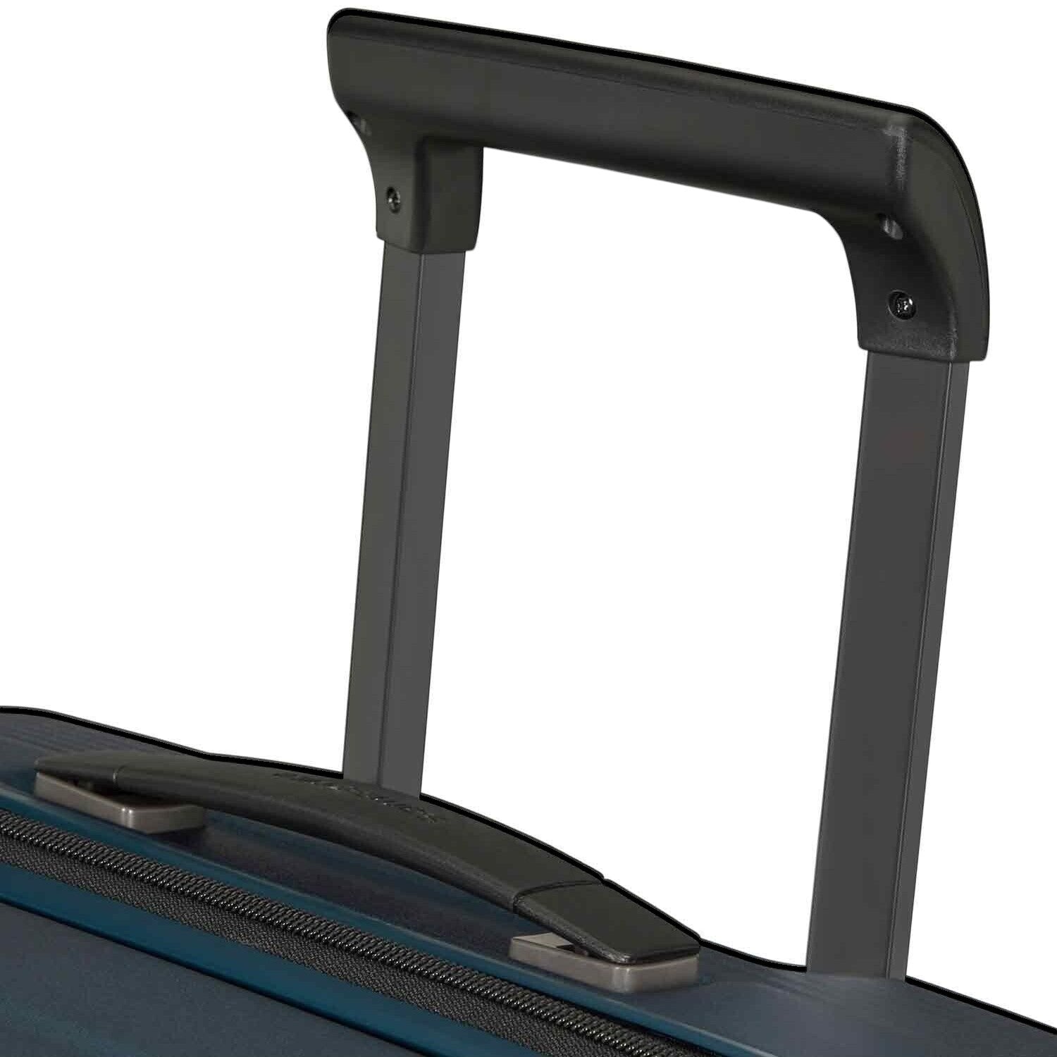 Lieblingstasche NUON Spinner 69/25 Exp suitcase featuring a sturdy black telescopic handle and top carry handle.